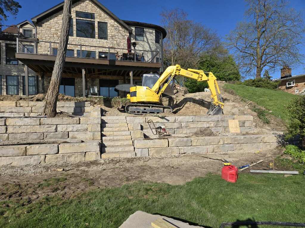 multi level patio installation Michigan