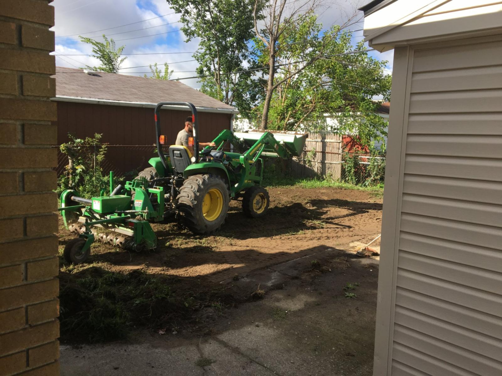 Regrading and excavation