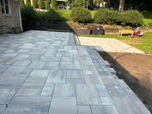 raised paver patio installation Bloomfield Michigan