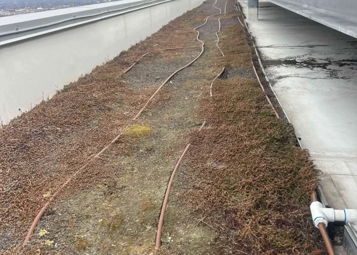 Before Turf Installation at Huntington Bank Rooftop