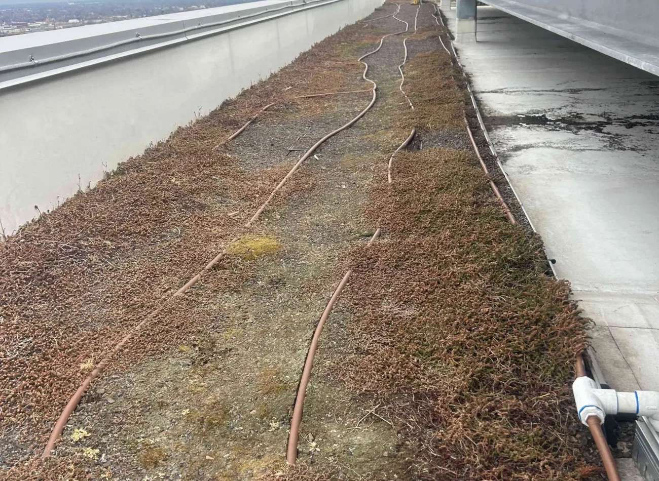 Before Turf Installation at Huntington Bank Rooftop