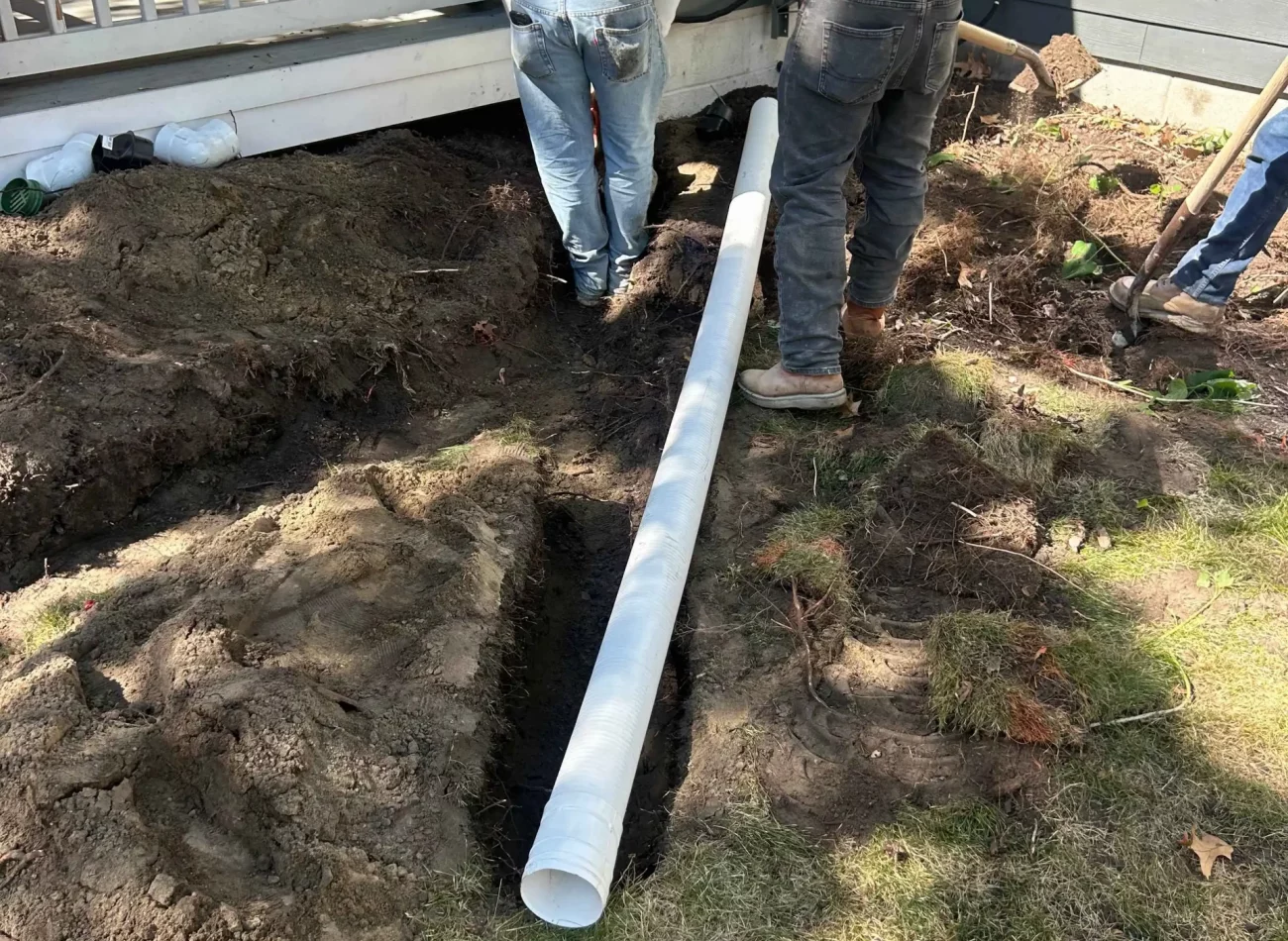 Schedule 40 PVC Drainage Installation